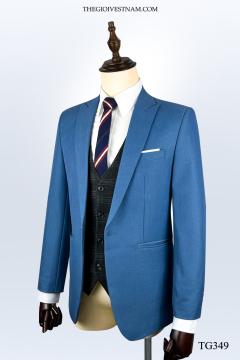 Bộ Suit Xanh Dương Sáng Modern Fit TGS349